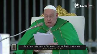 Omelia di Papa Francesco per il Giubileo delle Forze Armate, il 9 febbraio 2025