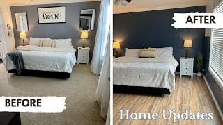 BEDROOM MAKEOVER IDEAS / BEDROOM UPGRADES / LAYING NEW FLOORING / PAINTING