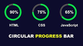 Circular Progress Bar using HTML, CSS ,and JavaScript