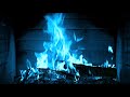 🔥🎃 halloween fireplace 4k 12 hours . blue fireplace with crackling fire sounds