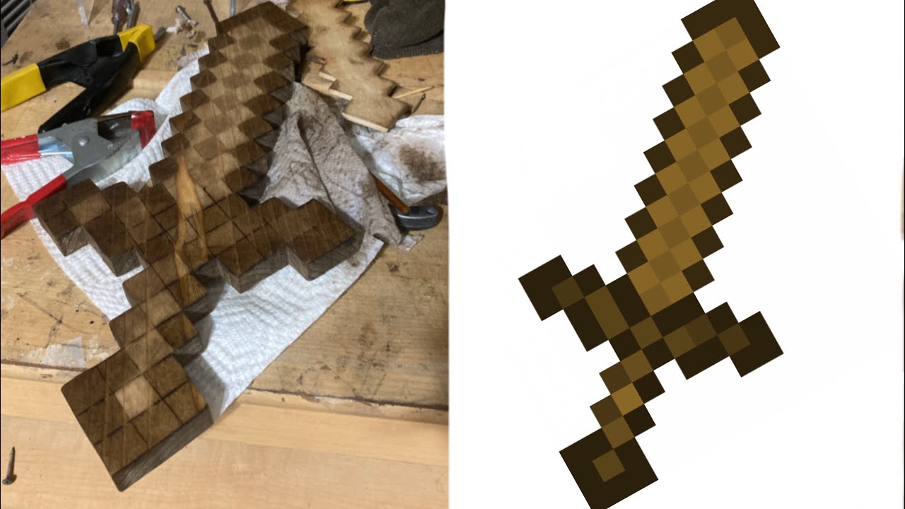 Diy Minecraft Sword Wooden Sword Tutorial Handmade With 45 Off