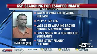 KSP searching for escaped Hart County inmate