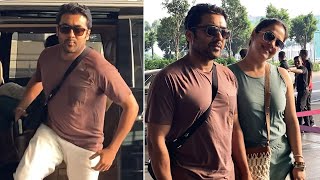 Actor Suriya and Jyothika Spotted @ Mumbai Airport | #kanguva | Manastars