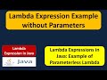Lambda Expression Example without Parameters | Lambda expression in Java | Java Lambda expressions