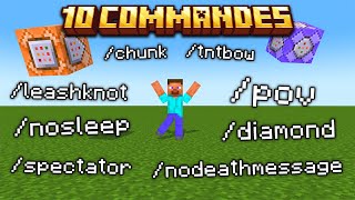 TOP 10 DES COMMANDES FUNS SUR MINECRAFT BEDROCK !!! (PS4, XBOX, SWITCH, PE, PC)