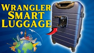 Wrangler Smart Luggage Set with Cup \u0026 Phone Holder, USB Port, 20-Inch Carry-On (UNBOXING REVIEW!)