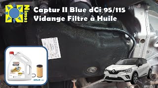 Vidange Filtre à huile Captur II 2 Blue DCI 95 et 115