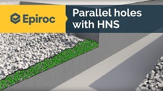 Parallel holes drilled with Hole Navigation System from Epiroc