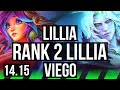 LILLIA vs VIEGO (JGL) | Rank 2 Lillia, Rank 8, 7/4/22, Dominating | BR Challenger | 14.15