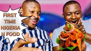 CAMEROONIANS TRY NIGERIAN FOOD FOR THE FIRST TIME. GOAT HEAD « ISIEWU ».