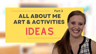 ALL ABOUT ME Part #3 - Preschool and Kindergarten Activities!