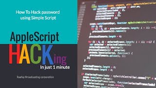 How to Hack Password using Apple Script
