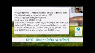 Ukázka ze semináře Daně v nemovitostech - Uplatnění úroků z hypotéky v daňovém přiznání