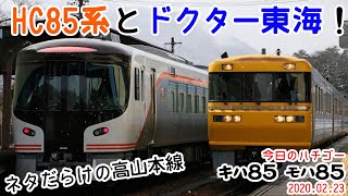 【ドクター東海とHC85系！】キヤ95系とHC85系試運転！ネタだらけの高山本線！～今日のハチゴー20200223～