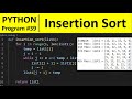 Python Program #39 - Insertion Sort Algorithm in Python