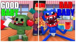 Monster School : BABY ZOMBIE vs BABY HUGGY WUGGY - Minecraft Animation