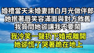 婚禮當天未婚妻請白月光做伴郎，她抿著唇笑容滿面與對方敘舊，我質問她卻讓我不要鬧，我冷笑一聲扔下婚戒離開，她卻慌了哭著跪在地上【清風與你】#深夜淺讀 #花開富貴#一口氣看完系列#小說