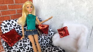 DIY Barbie furniture Hacks and Crafts: Love Seat, Chair & Ottoman