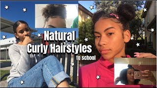 wearing different natural curly hairstyles to school for a week 2019