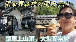 [走天涯JK] 逐鹿中原 EP35-張家界國家森林公園，纜車上山頂，遊覽景區御筆峰￼，見到大型麥當勞更係要食雪糕￼￼