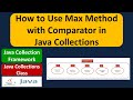How to Use Max Method with Comparator in Java Collections | Java Collection Framework