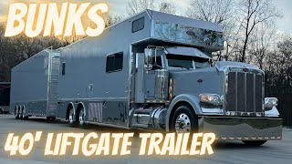 Bunk House Super C Motorhome \u0026 Trailer!! 2020 Peterbilt 389 S\u0026S Motorhome \u0026 40’ Liftgate Trailer