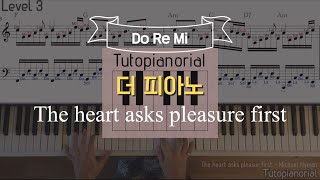The heart asks pleasure first - piano sheet music with notes DoReMi