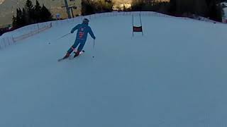 Trening slalomu giganta/ Giant slalom training /nauka jazdy na nartach /trening narciarski