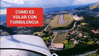 Así vivimos las turbulencias los pilotos volando en una C-152 con muy mal tiempo.