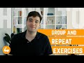 Grouping and Repeating Exercises in Exercise Timer