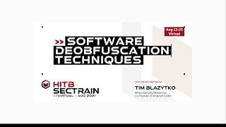 Software Deobfuscation Techniques @ #HITB2021SIN