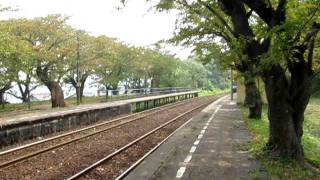 のと鉄道　能登鹿島駅到着