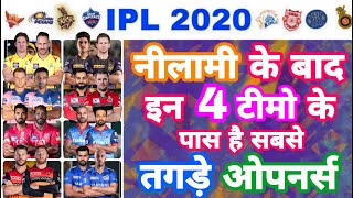 IPL 2020 - List Of 4 Teams With Strongest Openers After IPL Auction | MY Cricket Production