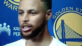 Steph Curry gets Coughed on by Reporter