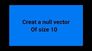Create a null vector of size 10#Shaheencodingzone | Python Tutorial For Beginners