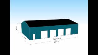 New Steel Garage or Shop Kit...It's 50 x 80 and Features 4 Large bays and 1 Standard Door Opening