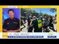 police pelted with paint bombs at pride march in melbourne 9 news australia