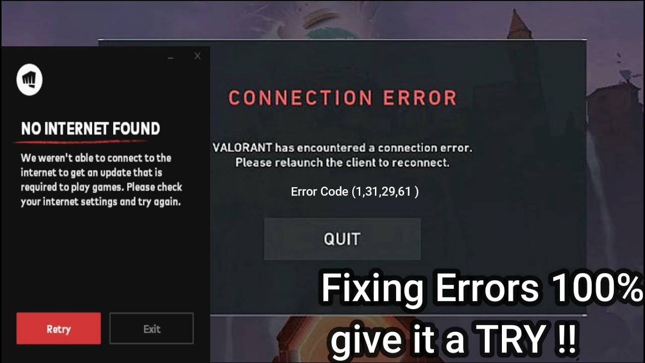 How To Fix Valorant Errors Codes And Connection Issues - Part 2 ...