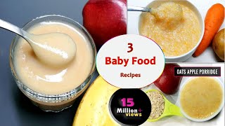 3 Baby food recipes || 7 to 12 months baby food || Healthy & tasty baby food
