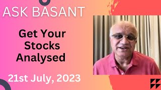 Ask Basant : Get Your Stocks Analysed !