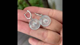 Icy Jade Earrings - Safety Coin (NJE120)