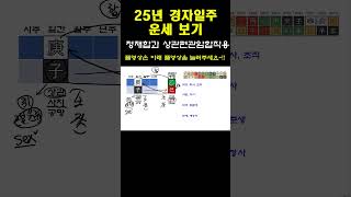 2025년 을사乙巳년 경자일주 운세_정재합과 편관상관 암합  #25년운세  #을사년운세