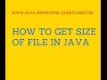 How to get size of file in java?