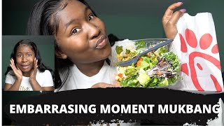 MY MOST EMBARRASSING MOMENTS AS A WOMAN CHICKFILA MUKBANG | IAMJUSTAIRI