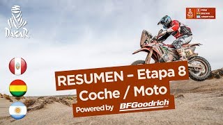 Resumen - Coche/Moto - Etapa 8 (Uyuni / Tupiza) - Dakar 2018