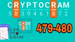 CRYPTOGRAM Word Logic Puzzles level 479 480
