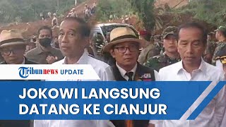 Penampakan Presiden Jokowi Tinjau Langsung ke Lokasi Gempa Cianjur Bersama Kang Emil, Terlihat Sedih