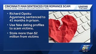 Cincinnati man sentenced for role in $2 million online dating scam