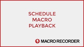 Schedule macros with Windows Task Scheduler