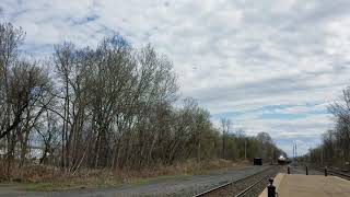 Amtrak 63 maple leaf arriving at Rome ny featuring a good horn salute.